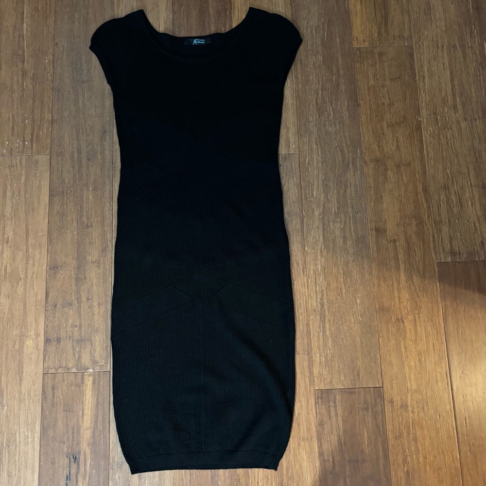 Guess by Marciano Black Knit Mini Dress Size S